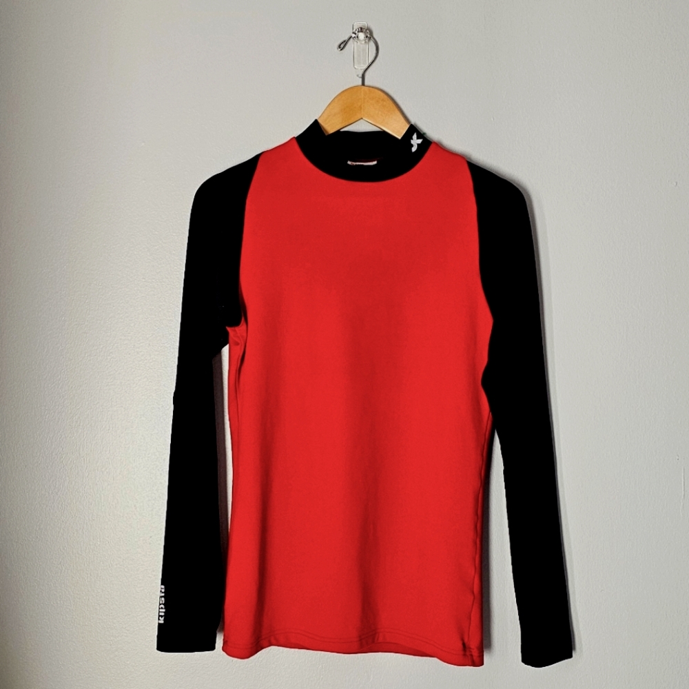 Long-sleeved red & black Kipsta shirt/dress (size M)